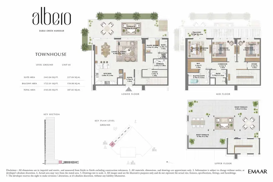 3 BR floor plan