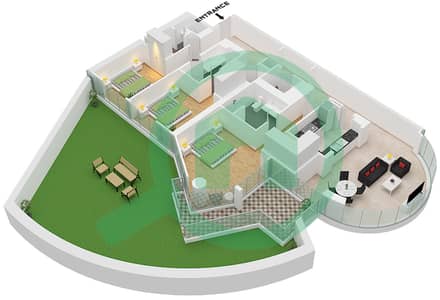 Al Habtoor Business Tower - 3 Bedroom Townhouse Suite T6 FLOOR 4 Floor plan