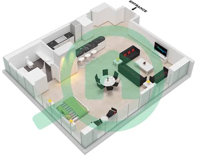المخططات الطابقية لتصميم النموذج / الوحدة BS01/UNIT 1,4 FLOOR 3-20 شقة استوديو - برج B (إيست هايتس 4)
