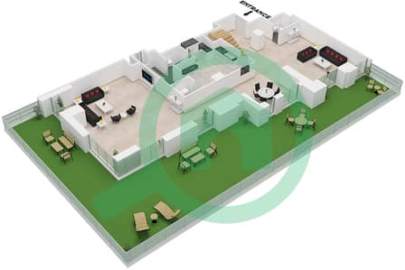 المخططات الطابقية لتصميم النموذج / الوحدة BG01/UNIT 1-2,7-8 FLOOR 1 شقة 3 غرف نوم - برج B (إيست هايتس 4)