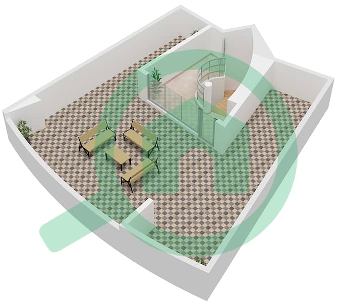 Al Habtoor Business Tower - 3 Bedroom Townhouse Type TH4 FLOOR 2-4 Floor plan Type TH4 Floor 4 Roof interactive3D