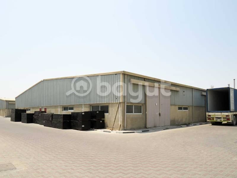 Warehouse with No Commission I 1 Month Free I Size 24000 Sqft I Power 64 Kw I Rent 20 AED Per Sq,ft