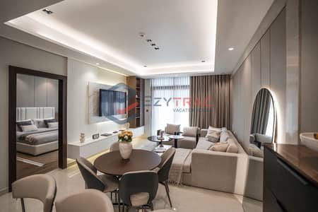 شقة 1 غرفة نوم للايجار في الخليج التجاري، دبي - Nobles 1204 Airbnb Business Bay - Lounge 02. jpg