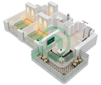 Symphony on the Park - 2 Bedroom Apartment Type C Floor plan