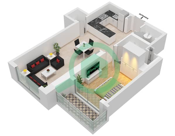 Type B Unit 7 Floor 8-16,21-29,33-41,46-55