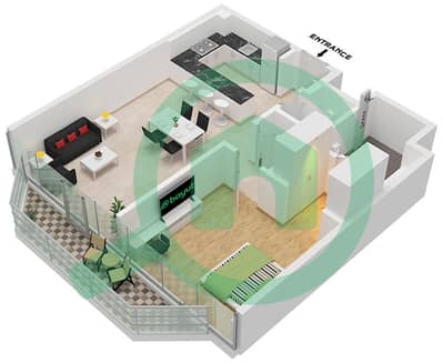 The Source - 1 Bed Apartments Type A Floor plan