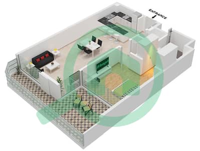 The Source - 1 Bed Apartments Type B Floor plan