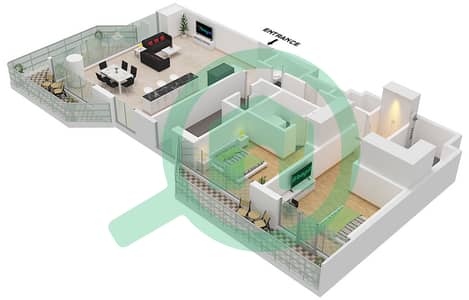 The Source - 2 Bed Apartments Type C Floor plan