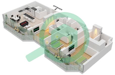 The Source - 3 Bed Apartments Type A Floor plan