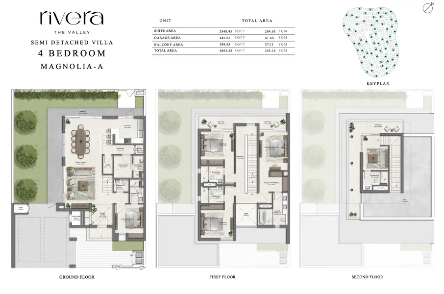 4 BR floor plan