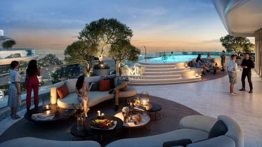 阿尔马扬岛， 拉斯海玛 4 卧室顶楼公寓待售 - Penthouse balcony. jpg