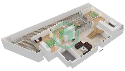 Al Hadeel - 5 Bedroom Townhouse Unit TH6-D Floor plan