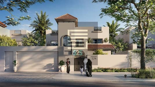 3 Cпальни Вилла Продажа в Аль Шамха, Абу-Даби - ALDAR_Reeman2_CGI08_ExteriorStreet_T2Med_10. jpg