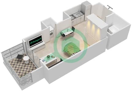 Claren Tower 1 - Studio Apartments Suite 8 Floor 1 Floor plan