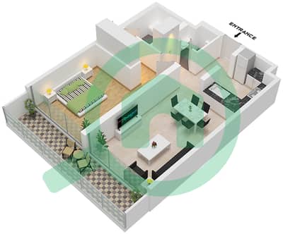 Serenity Lakes 2 - 1 Bedroom Apartment Type G Floor plan