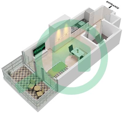 Altitude de GRISOGONO - Studio Apartment Type C1 FLOOR 2 Floor plan