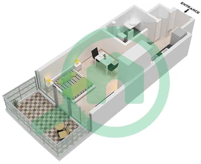 Altitude de GRISOGONO - Studio Apartment Type C1-M FLOOR 2 Floor plan