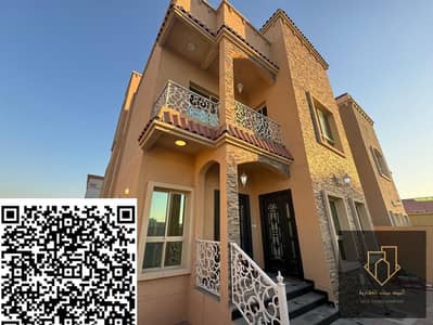 Luxury villa, Al-Muwaihat 3 area, second-floor villa, super deluxe finishing, large area: 5000 square feet, consisting of: two floors + roof, 6 bedroo