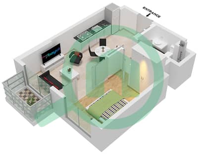 Socio Tower A - 1 Bedroom Apartment Type A Floor plan