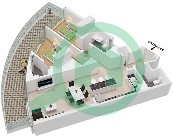 Type B1-M, Floor 2 Type B1-M, Floor 2