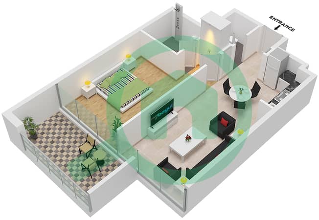 Type D Unit 5-6,15-16 Floor Typical