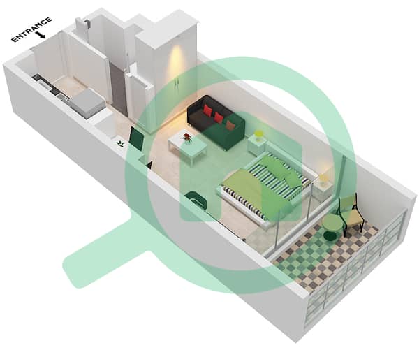 Type B Unit 22-27 Floor Typical
