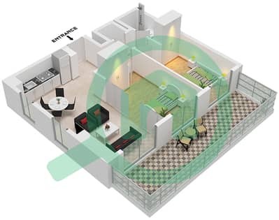 Collective 2.0 Tower A - 2 Bedroom Apartment Unit 13 FLOOR 1 Floor plan