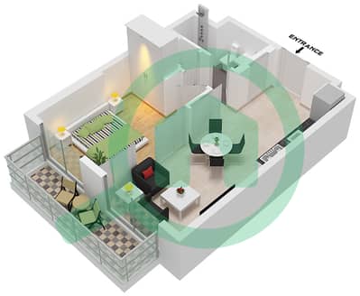 Collective 2.0 Tower B - 1 Bedroom Apartment Unit 13 FLOOR 1 Floor plan