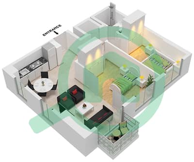 Collective 2.0 Tower B - 2 Bedroom Apartment Unit 1,3,5,6 FLOOR 2-18 Floor plan