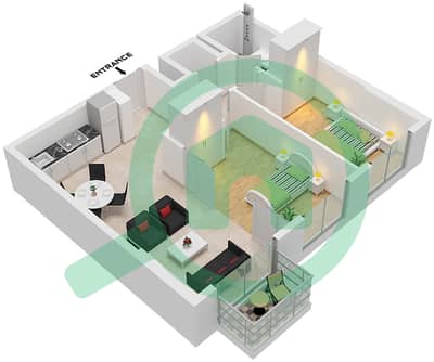 Collective 2.0 Tower B - 2 Bedroom Apartment Unit 2 FLOOR 2-18 Floor plan