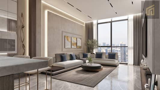 1 Bedroom Flat for Sale in Jumeirah Village Circle (JVC), Dubai - 1BHK-Living Option 2-1-. jpg
