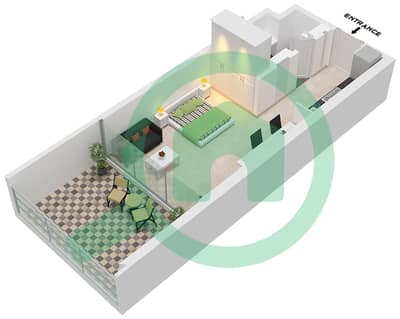 Binghatti Starlight - Studio Apartment Type 3 Floor plan
