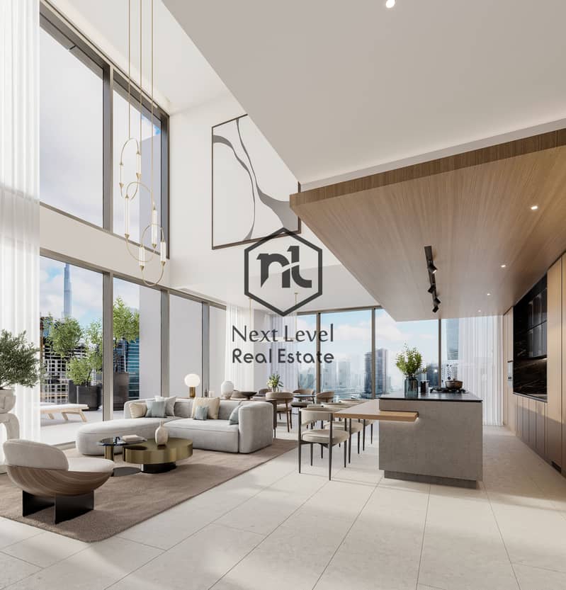 6 One River Point_Duplex living and dining. jpg