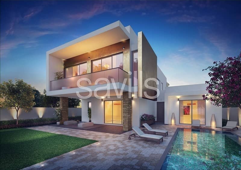Stunning off plan 5 br villas  at Yas Acres with golf view