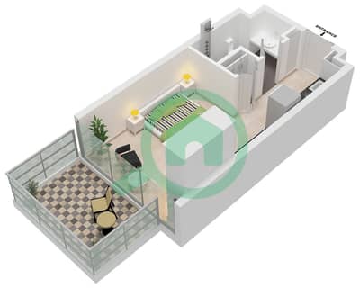 Rove Home - Studio Apartment Type A FLOOR TYPICAL Floor plan