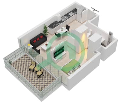 Rove Home - 1 Bedroom Apartment Type A FLOOR TYPICAL Floor plan