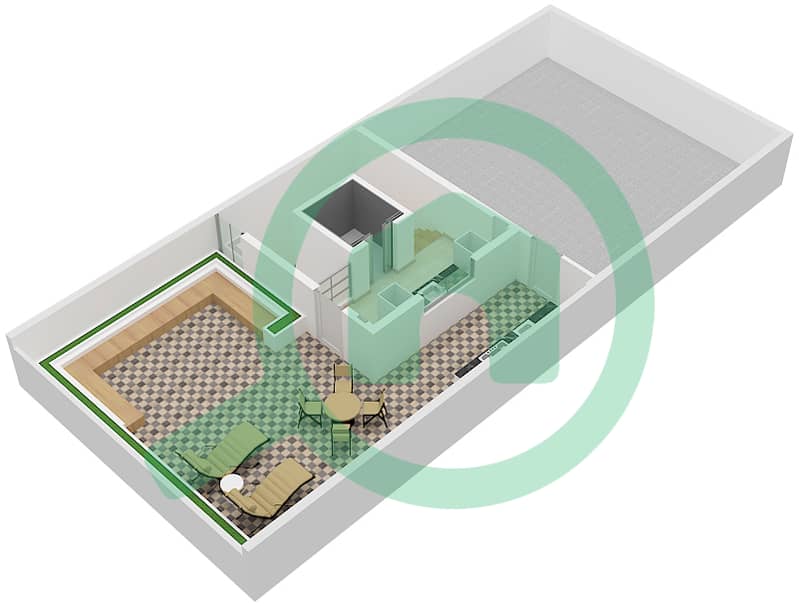 麦格公园 - 4 卧室联排别墅单位42-45戶型图 Unit 42-45 Floor Roof Deck interactive3D