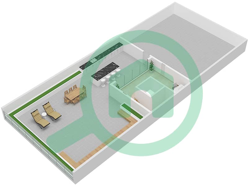 麦格公园 - 5 卧室联排别墅单位42-45戶型图 Unit 42-45 Floor Roof Deck interactive3D