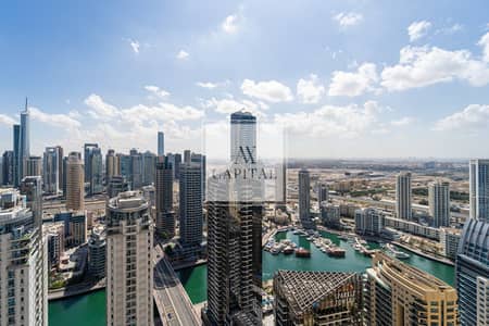 2 Bedroom Apartment for Rent in Jumeirah Beach Residence (JBR), Dubai - Marina View | Higher Floor | Vacant | Furnished