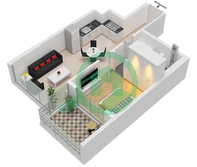 Boutique 23 - 1 Bedroom Apartment Unit 4,5 FLOOR 8-17 Floor plan