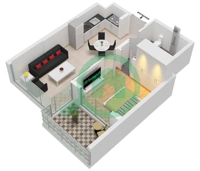 Boutique 23 - 1 Bedroom Apartment Unit 7 FLOOR 8-17 Floor plan