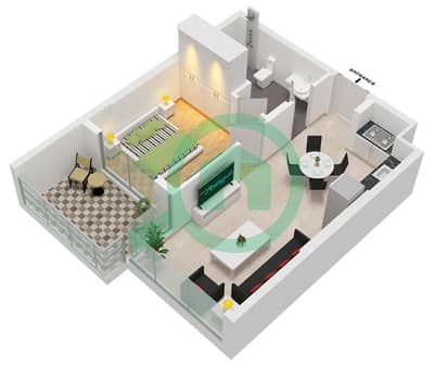 Boutique 23 - 1 Bedroom Apartment Unit 8-10 FLOOR 8-17 Floor plan