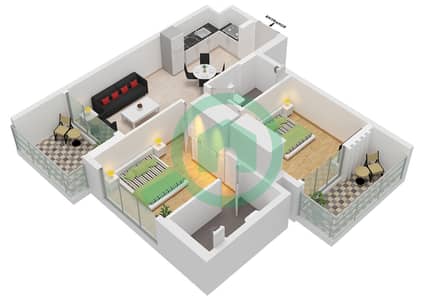 Boutique 23 - 2 Bedroom Apartment Unit 13 FLOOR 8-17 Floor plan