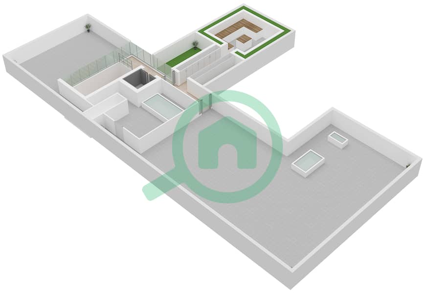 拉奈岛 - 7 卧室别墅类型SHORE戶型图 Roof Floor interactive3D