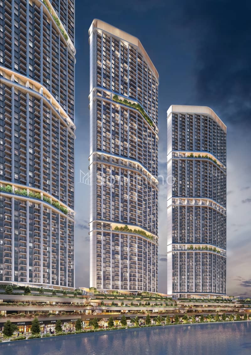 7 A6_DIMOND TOWER_CANAL SIDE_NIGHT VIEW_RENDER. jpg