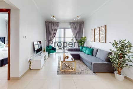 迪拜市中心， 迪拜 1 卧室公寓待售 - Downtown-8-Boulevard-Walk-1BR-Living-Room(1). jpg