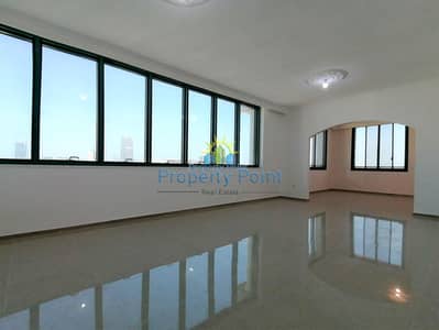 3 Bedroom Apartment for Rent in Al Khalidiyah, Abu Dhabi - Sea View | Perfect Family Location | Large 3-bedroom Apartment | Maids Rm | Al Khalidiyah Area