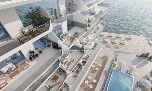 2 Cпальни Апартамент Продажа в Аль Марджан Айленд, Рас-эль-Хайма - bird view on balconies . png