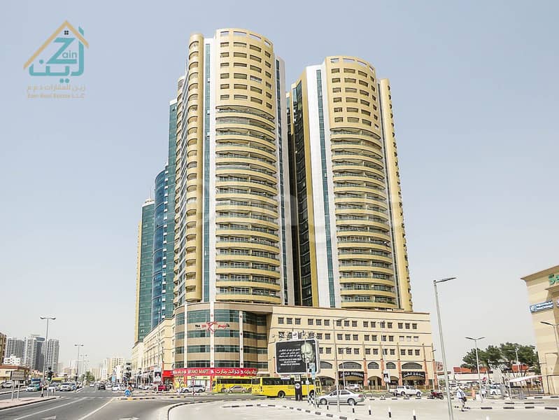 شقة بإطلالة كاملة على البحر مكونة من غرفتي نوم وصالة وشرفة وموقف سيارات للإيجار في برج هورايزون عجمان شقة بإطلالة كاملة على البحر مكونة من غرفتي نوم وصالة وشرفة وموقف سيارات للإيجار في برج هورايزون عجمان