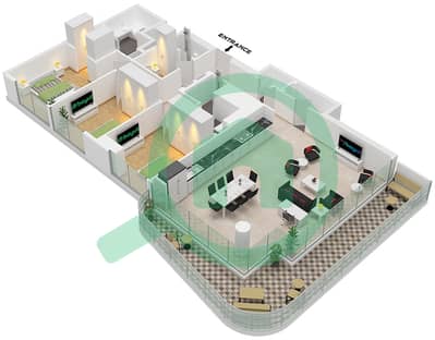 Address The Bay - 3 Bedroom Apartment Type/unit C2 / UNIT 4 FLOOR 36-54 Floor plan